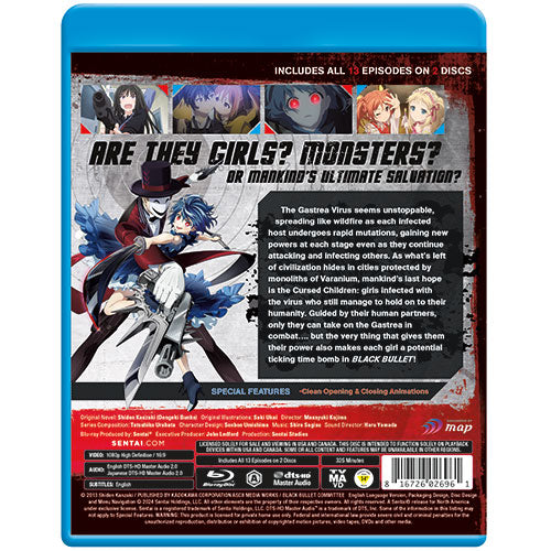 Black Bullet Complete Collection Blu-ray Back Cover