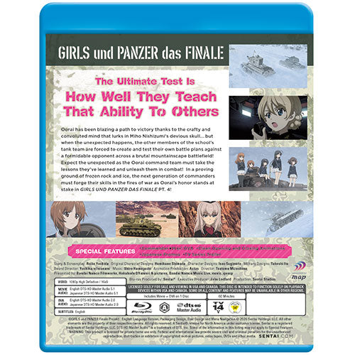 Girls und Panzer das Finale - Part 4 Blu-ray Back Cover