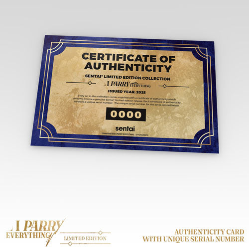 I PARRY EVERYTHING Premium Box Set Authenticity Card