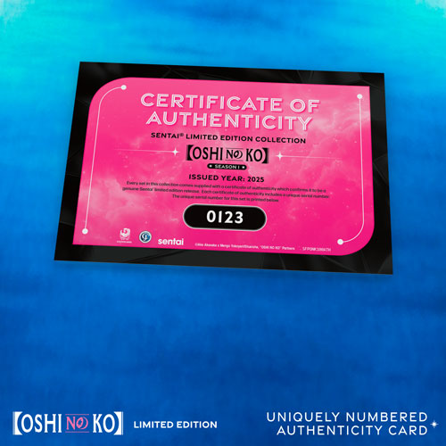 OSHI NO KO (Season 1) Premium Box Set Authenticity Card