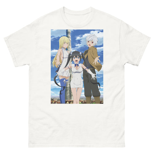 Is It Wrong to Try to Pick Up Girls in a Dungeon? - 10th Anniversary T-shirt - White - Front