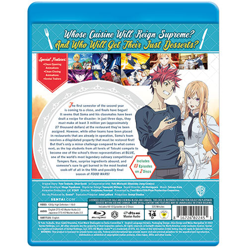 Food Wars! (Season 5) The Fifth Plate Complete Collection | Sentai - Food Wars 5th Plate Dub Release Date