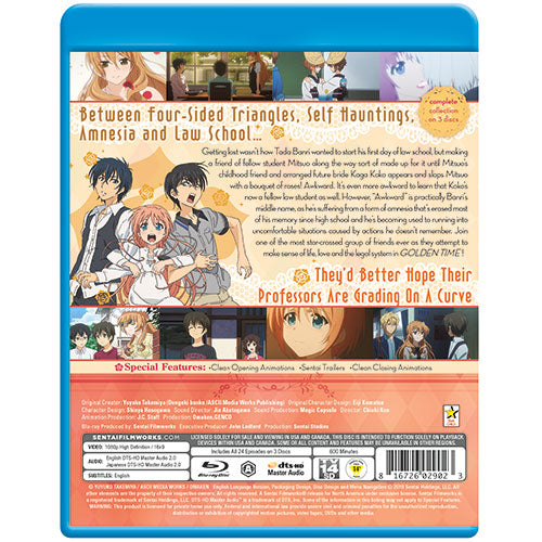 Golden Time Complete Collection Blu-ray Back Cover