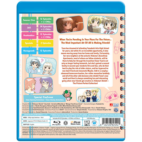 Hidamari Sketch Picture Perfect Collection Blu-ray Back Cover