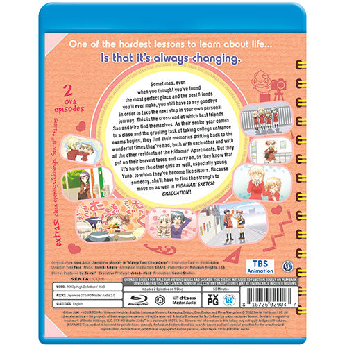 Hidamari Sketch: Graduation OVA Collection Blu-ray Back Cover