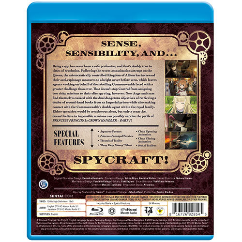 Princess Principal Crown Handler Part 1 Blu-ray Back Cover