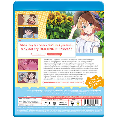 Rent-a-Girlfriend (Season 1) Complete Collection Blu-ray Back Cover