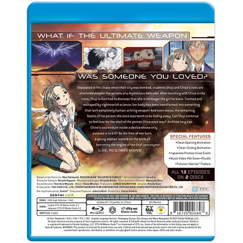She, The Ultimate Weapon (Season 1) Complete Collection Blu-ray Back Cover