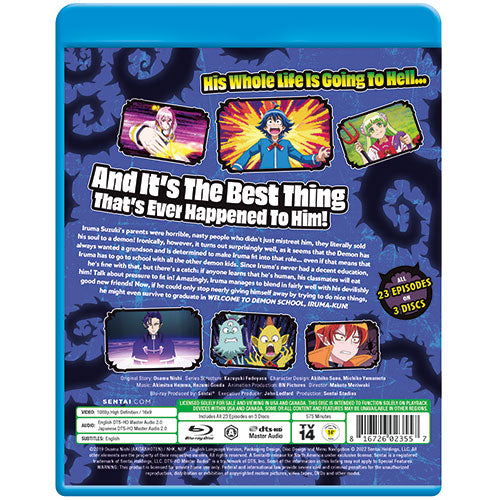 Welcome to Demon School, Iruma-kun (Season 1) Complete Collection Blu-ray Back Cover