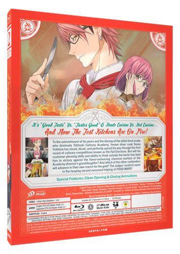 Food Wars! (Season 2) The Second Plate Limited Edition SteelBook Back Cover