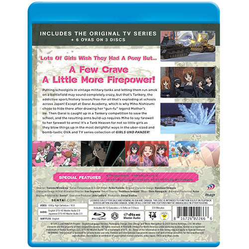 Girls und Panzer (TV Series + OVA) Collection Blu-ray Back Cover
