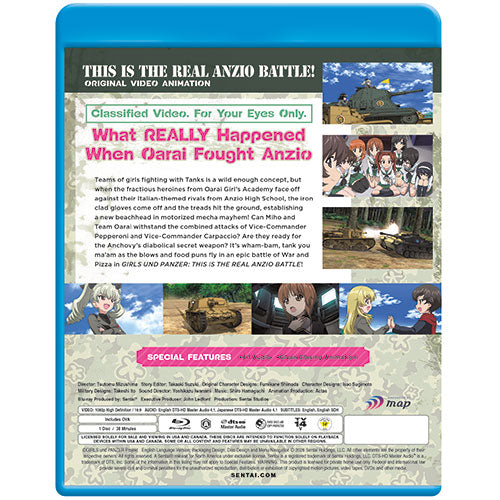 Girls und Panzer: This is the Real Anzio Battle! Blu-ray Back Cover