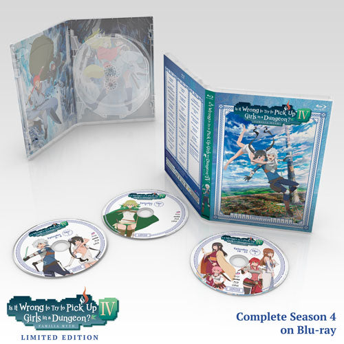 Is It Wrong to Try to Pick Up Girls in a Dungeon? IV Premium Box Set Blu-ray Disc Spread