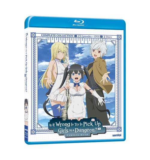 Is It Wrong to Try to Pick Up Girls in a Dungeon? (Season 1 + OVA) Collection Blu-ray Front Cover