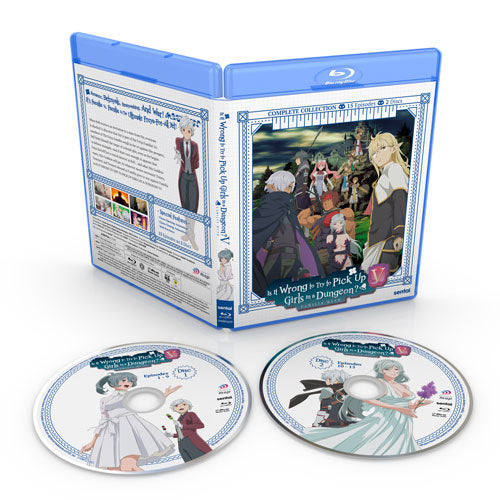 Is It Wrong to Try to Pick Up Girls in a Dungeon? V Complete Collection Blu-ray Disc Spread