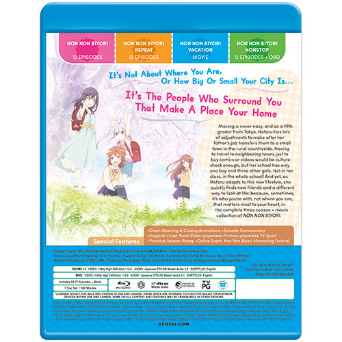 Non Non Biyori Complete Series Blu-ray Back Cover