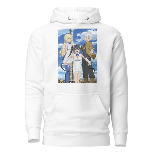 Is It Wrong to Try to Pick Up Girls in a Dungeon? - 10th Anniversary Hoodie (White) Front