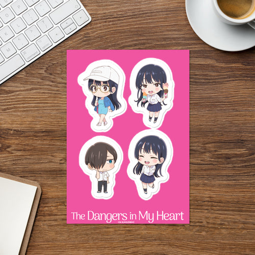 The Dangers in My Heart - Anna & Kyotaro Sticker Sheet (4-Piece Set)