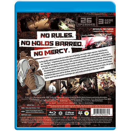 BAKI Complete Collection Blu-ray Back Cover
