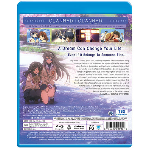 CLANNAD / CLANNAD AFTER STORY Complete Collection Blu-ray Back Cover