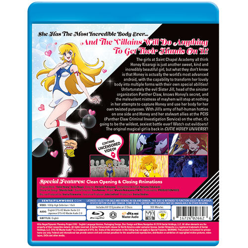 Cutie Honey Universe Complete Collection Blu-ray Back Cover