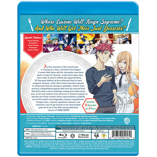 Food Wars! The Fifth Plate Complete Collection Blu-ray Back Cover