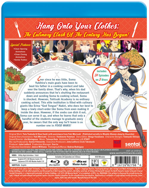 Food Wars! Complete Collection Blu-ray Back Cover