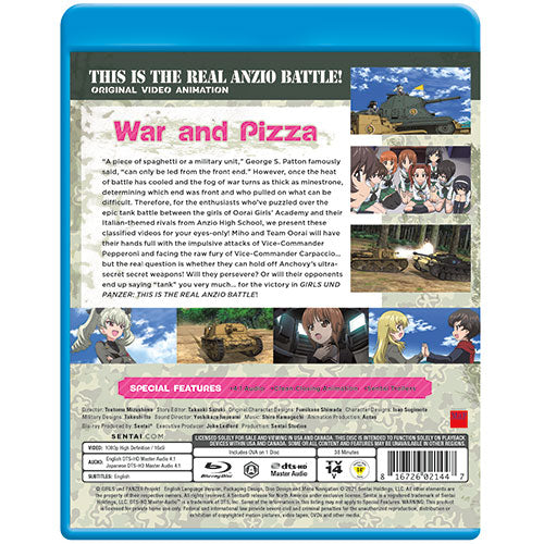 Girls und Panzer: This is the Real Anzio Battle! Blu-ray Back Cover