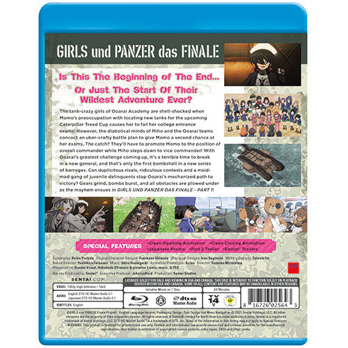 Girls und Panzer das Finale - Part 1 Theatrical Blu-ray Back Cover