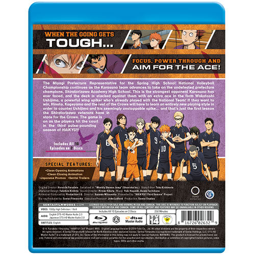 Haikyu!! Season 3 Complete Collection Blu-ray Back Cover