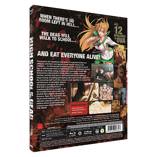 High School of the Dead Complete Collection [SteelBook] Blu-ray Back Cover