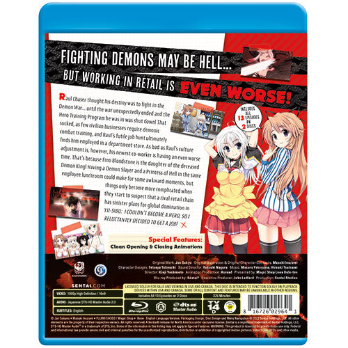 I Couldn't Become a Hero, So I Reluctantly Decided to Get a Job Blu-ray Back Cover