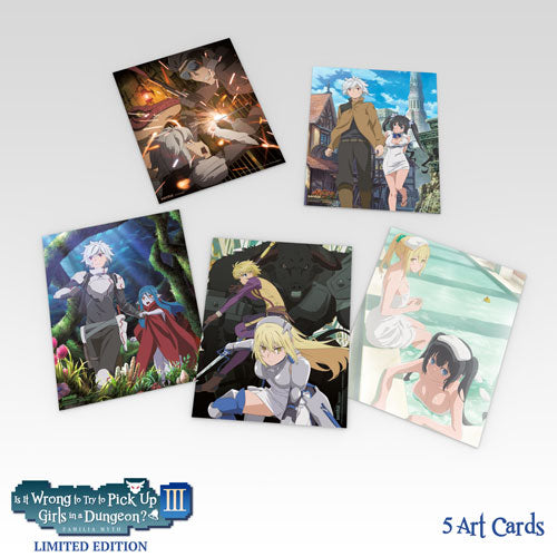 Is It Wrong to Try to Pick Up Girls in a Dungeon? III Premium Box Set Blu-ray Art Cards