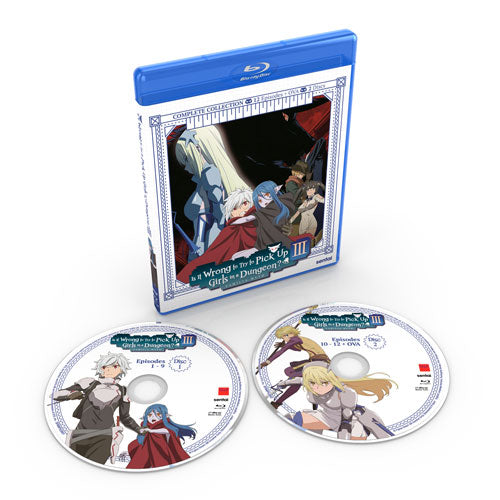 Is It Wrong to Try to Pick Up Girls in a Dungeon? III Complete Collection Blu-ray Disc Spread
