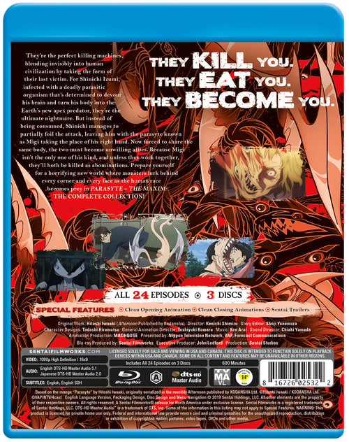 Parasyte -the maxim- Complete Collection Blu-ray Back Cover
