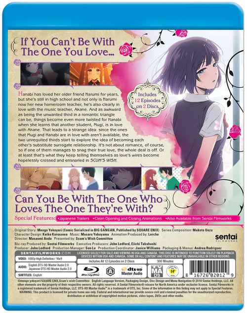 Scum's Wish Complete Collection Blu-ray Back Cover