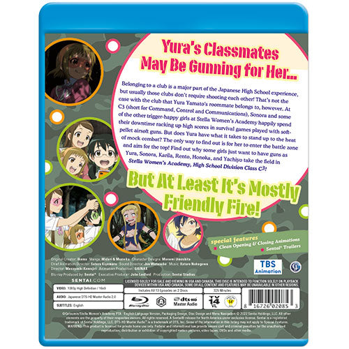 Stella Women's Academy High School Division C3 (Season 1) Complete Collection Blu-ray Back Cover
