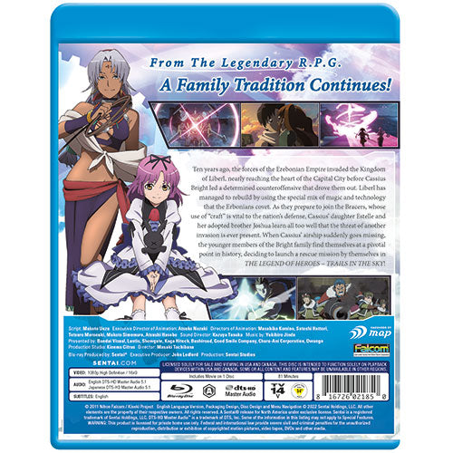 The Legend of Heroes - Trails in the Sky Blu-ray Back Cover
