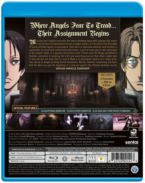 Vatican Miracle Examiner Complete Collection Blu-ray Back Cover
