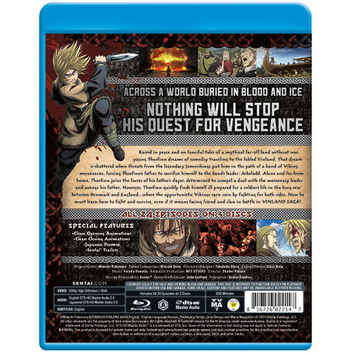 Vinland Saga (Season 1) Complete Collection Blu-ray Back Cover